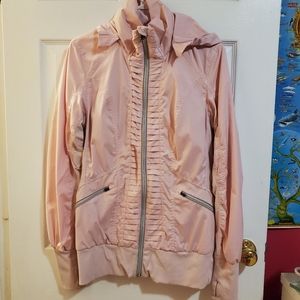 Lululemon Pink Pig Back on Track Jacket.